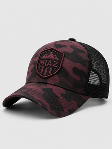 หมวกเบสบอลลายพราง MIAZ ด้านหลังเป็นตาข่าย ปักโลโก้ ปรับขนาดได้ เหมาะสำหรับทุกเพศ ใช้งานกลางแจ้ง ระบายอากาศได้ดี กันน้ำ สไตล์สปอร์ต ลำลอง - Product Image 3