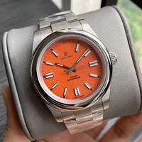 Montre mécanique automatique de luxe BARRY Top Designs Haute réserve de puissance Mouvement perpétuel Caractéristique Choc en acier inoxydable
