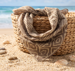 Bandana, foulard et cravate imprimés à la main, fabriqués avec des couleurs naturelles, article cadeau, en coton biologique - Product Image 4