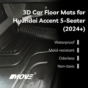 Revestimiento de suelo resistente de TPE inodoro de alta calidad, ajuste personalizado para todas las estaciones para Hyundai para Accent 2024 + hecho en Vietnam - Product Image 5