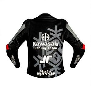 โจนาธานรีอา WSBK ราวาซากิหนังวัว/หนังจิงโจ้ผลิตตามสั่งแบบเจาะรูแจ็กเก็ตแข่งขันหนังแท้/เสื้อแจ็กเก็ตเพื่อการป้องกันได้มาตรฐาน CE - Product Image 2