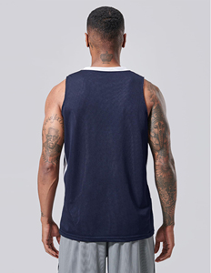 Camiseta de baloncesto reversible de malla, uniforme deportivo para equipo de baloncesto, camiseta sin mangas lisa para entrenamiento, doble atlética - Product Image 3