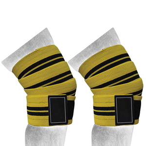 Best Quality Custom Logo Compression Breathable Knee Wraps Needle Detection Hot Selling <b>Power</b> Weightlifting Unisex Elastic OEM - Product Image 5