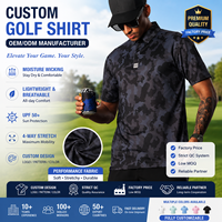 Camisetas Polo de Golf de Alta Calidad, Elásticas, Tallas Grandes, Camuflaje, Personalizadas por Sublimación