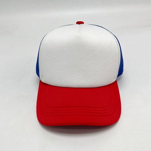 Custom High Quality Logo Embroidered Patch Unisex Summer 5 Panel Blank Foam Trucker Mesh <b>Hat</b> Cap for Men Women Kids - Product Image 1
