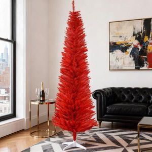 Albero di Natale Rosso a Forma di Matita con 499 Punte Realistiche e Supporto in Plastica - Product Image 2