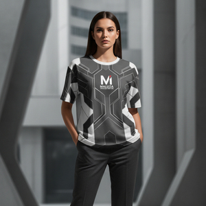 เสื้อยืดสตรีทแวร์ทรงบ็อกซี่สุดหรูสำหรับผู้ชาย ผ้าทอเป็นมิตรกับสิ่งแวดล้อม ระบายอากาศได้ดี ทรงไหล่ตก สกรีนลายตามสั่ง เสื้อโอเวอร์ไซส์ - Product Image 6