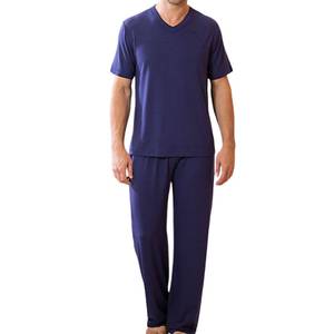 Pijamas para Hombre de Fabricante Directo, Pantalones de Pijama para Hombre, Ropa de Dormir para Hombre, Conjunto de Pijama de Seda Transpirable, Ropa de Estar por Casa OEM - Product Image 1