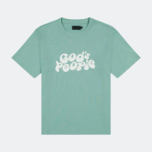 T-shirt vierge 100 % coton à col rond pour homme, personnalisable avec impression en relief, grammage lourd, vente en gros - Product Image 1