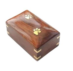 Urnes funéraires en bois indiennes faites à la main Urnes funéraires en bois naturel en gros - Product Image 1