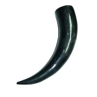 Corne à boire de buffle de style médiéval fabriqué à la main présentoir de conception d'animal sculpté en fer naturel écologique pour hydromel Viking - Product Image 2
