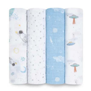 Muselina de bambú de algodón orgánico suave y antipolvo de aspecto cómodo antiguo, conjunto de Manta para dormir con estampado de animales para bebé - Product Image 3