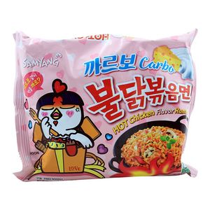 Nouilles coréennes instantanées Samyang Buldak Hot Chicken Ramen saveur Carbonara 130g, goût épicé et crémeux, vente en gros OEM - Product Image 1