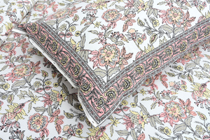 Drap plat de qualité supérieure en coton imprimé de Jaipur, 200 fils, toutes saisons, écologique, doux pour la peau, durable, lavable et respirant, taille complète - Product Image 5