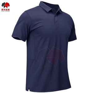 Chemises polo personnalisées Ryan Pro Gear pour hommes, style pull, avec logo personnalisé sur le panneau. - Product Image 4