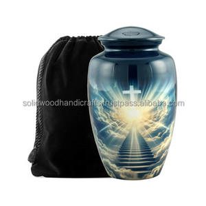 Urnes funéraires en laiton décoratives de haute qualité, faites à la main, pour hommes et femmes. - Product Image 4