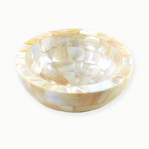 Bol vintage géométrique en os incrusté, écologique, de luxe, pour salade et fruits, vente en gros, style marocain, décoration d'intérieur, vaisselle - Product Image 3