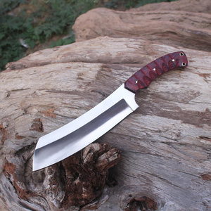 Cuchillo de Carnicero de Hoja Fija de Alta Resistencia, Núcleo de Acero Damasco VG-10, Estilo Vintage, Mango de Madera, Uso en Cocina, Ambidiestro - Product Image 4