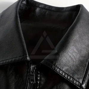 Premium <b>Men</b> <b>Leather</b> Bomber <b>Jacket</b> Soft Genuine <b>Leather</b> Flight Style <b>Jacket</b> With Front Rib And Classic Modern Fit - Product Image 5