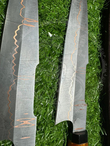Cuchillo de Chef de Lujo MORTAL BLADES, Hoja de Damasco de Cobre con Acabado Satinado, Mango Ergonómico de Espiga Completa, Cuchillo de Cocina Duradero - Product Image 6