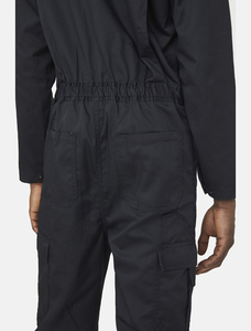 Combinaison de travail noire pour hommes, en coton, anti-poussière, uniforme, manches longues, longueur intégrale - Product Image 5