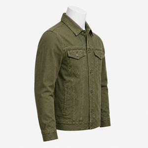 Veste en jean d'hiver pour homme de haute qualité avec tissu en jean durable, coupe confortable, design élégant, vêtement décontracté, chauffante et coupe-vent - Product Image 4