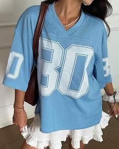 Maillot de football imprimé par transfert thermique en mesh pour hommes, maillot de football OEM - Product Image 1