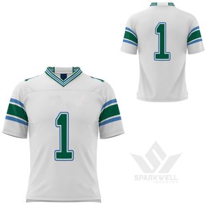 Custom Men's <b>White</b> Soccer Jersey V-Neck Short Sleeve Sublimated Print Moisture Wicking Mesh 100% Polyester Adult Sports Apparel - Product Image 6