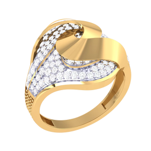 Anillo Moderno y Elegante con Diseño en Espiral para Mujer, Joyería de Lujo Dorada para Fiesta - Product Image 3