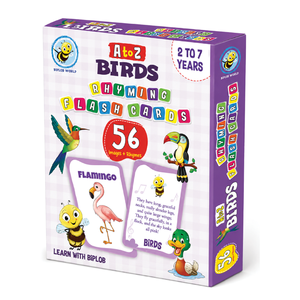 28 Tarjetas Educativas de Doble Cara de Biplob, de la A a la Z, con Imágenes y Rimas de Aves, Tamaño Personalizable, Herramienta de Aprendizaje - Product Image 1