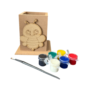 Porte-stylos en MDF, support pour pinceaux de maquillage, organiseur de crayons en MDF pour bureau, artisanat DIY personnalisé - Product Image 5