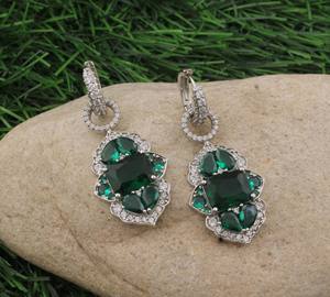 Boucles d'oreilles pendantes de luxe en argent sterling 925 avec CZ brillant en forme de goutte d'eau, bijoux de mode pour mariage pour femmes - Product Image 6