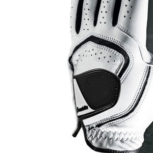 ถุงมือหนังสีขาวดำสำหรับกอล์ฟ QASWA SPORT แบบเต็มนิ้ว ปิดด้วยหัวเข็มขัด สำหรับขี่มอเตอร์ไซค์ หนังแกะแท้ 100% ใช้ได้ทุกสภาพอากาศ - Product Image 4
