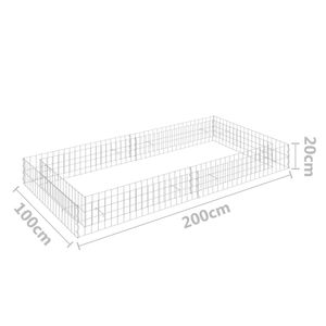 Grand bac à fleurs surélevé en gabion en acier galvanisé robuste pour jardin - Product Image 5