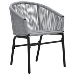 Ensemble de 2 chaises d'extérieur en rotin PE anthracite, produit standard - Product Image 6