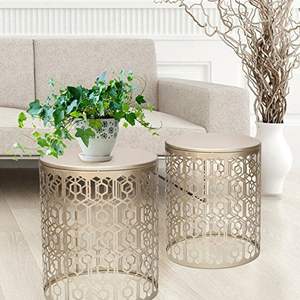 Mesa Auxiliar de Metal de Lujo con Superficie de Vidrio para Decoración de Habitaciones de Hotel y como Acento de Muebles Premium - Product Image 3