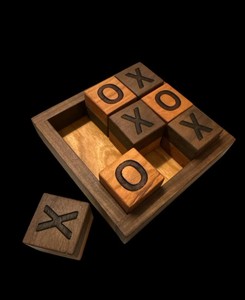 Wood Tic Tac Toe Cognitive Skill Building Strategic Thinking <b>Activity</b> Children Classroom Recreation Present - Product Image 4
