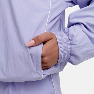 OEM Private Label Women's Front Zip Stripe Nylon Windbreaker <b>Jackets</b> Shorts Set <b>Lightweight</b> Waterproof Oversized <b>Jacket</b> for men - Product Image 4