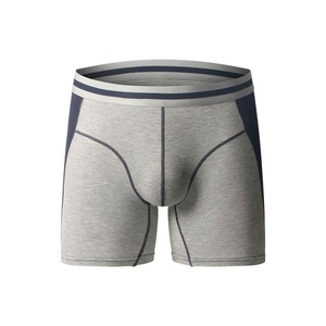 Men's Solid Color Cotton Compression Shorts Mid Waist Elastic Breathable Casual Knitted - Product Image 5