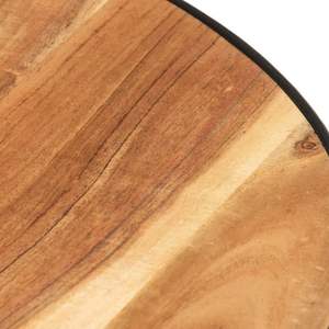 Table basse ronde moyenne en bois d'acacia massif, couleur noire - Product Image 5