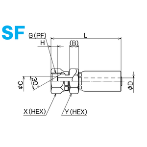 ข้อต่อท่อ SF-PF-R ของ Nitta สำหรับข้อต่อเพลา3R80 - Product Image 1