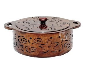 Boîte à casserole en bois pour roti, boîte de rangement isolée pour chapati, pour la cuisine et la salle à manger - Product Image 3