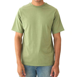 T-shirt Homme Oversize en Coton Tricoté 100% Respirant, Décontracté, Personnalisable avec Logo, Motif Uni, Haute Qualité, Vente en Gros - Product Image 1