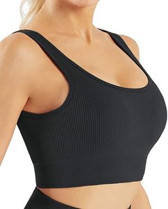 Womens Solid High Support Seamless Sports <b>Bra</b> with Adjustable <b>Straps</b> - Product Image 6