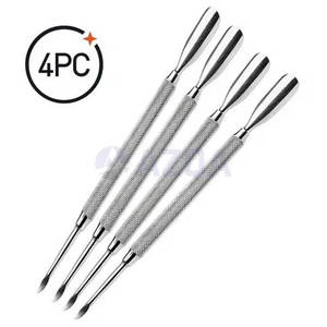 เครื่องมือทำเล็บมือดันหนังกำพร้าแบบสองด้านทำจากสแตนเลสคุณภาพสูง - Product Image 5