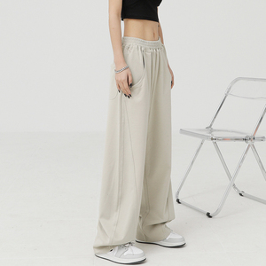 Pantalones Anchos con Cintura Elástica para Mujer, Pantalones Deportivos Holgados de Moda Y2K, Pantalones Casuales Vintage de Cintura Alta para Otoño y Primavera - Product Image 6