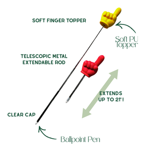 Stylo Gel Extensible en Métal Nicher avec Design Ergonomique (Poing Souple), Encre Bleue/Noire, Pointe de 0,7 mm pour le Bureau et l'École - Product Image 3