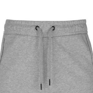 Men High Quality Custom Gray Cotton Long Shorts Waist Casual Mid Rise Knitted Plain Color Breathable Workout Relaxed Short Pant - Product Image 3