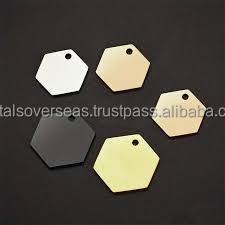 Placas de Identificación Personalizadas de Fábrica, Hexagonales, de Doble Cara, en Blanco, de Lujo, Ecológicas, Pulimentadas, Modernas, de Latón, con Logotipo, al por Mayor - Product Image 2