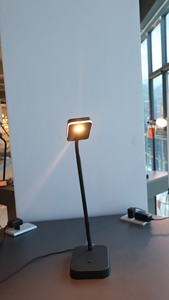 Adjustable LED Table <b>Lamp</b> Black Rectangular Shade Touch Control Dimmable 3000K <b>Warm</b> White Minimalist Design Reading Room Use - Product Image 3